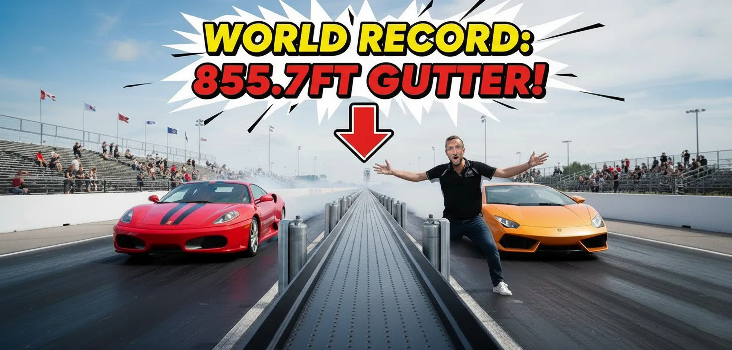 World Record: Longest Rain Gutter Printed – 855.7 Feet at Toronto Motorsports Park